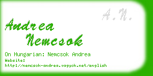 andrea nemcsok business card